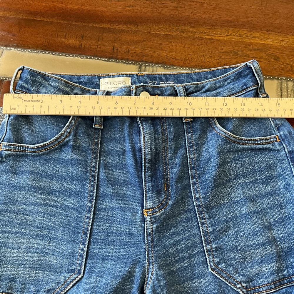 Pilcro Wide-Leg High-Rise Jeans in Blue - Picture 5 of 8